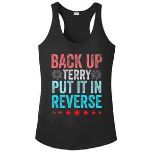 Retro Back Up Terry Put It In Reverse 4th Of July Fireworks Ladies PosiCharge Competitor Racerback Tank