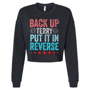 Retro Back Up Terry Put It In Reverse 4th Of July Fireworks Cropped Pullover Crew