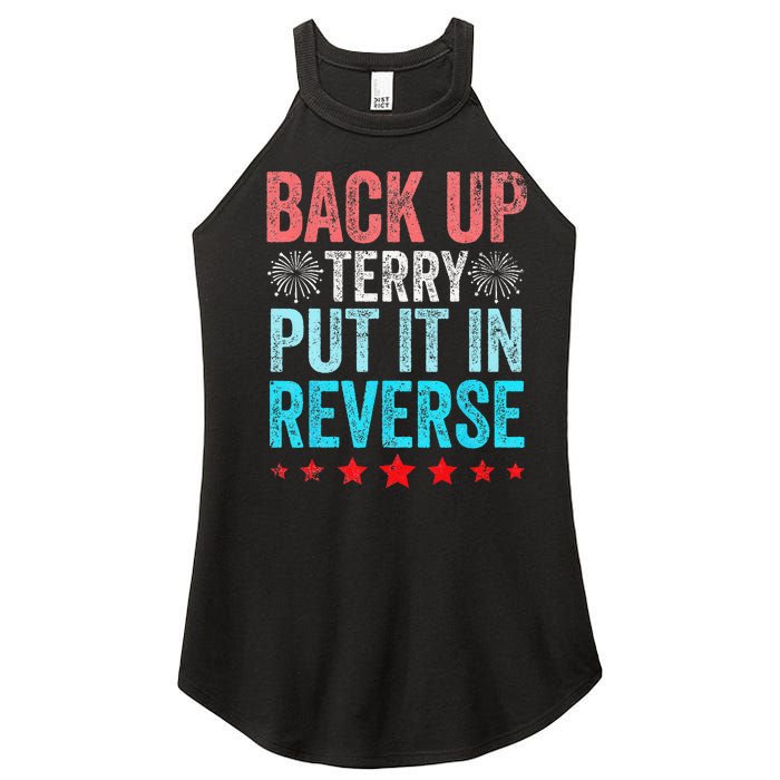 Retro Back Up Terry Put It In Reverse 4th Of July Fireworks Women's Perfect Tri Rocker Tank