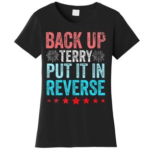 Retro Back Up Terry Put It In Reverse 4th Of July Fireworks Women's T-Shirt