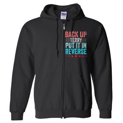 Retro Back Up Terry Put It In Reverse 4th Of July Fireworks Full Zip Hoodie