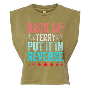 Retro Back Up Terry Put It In Reverse 4th Of July Fireworks Garment-Dyed Women's Muscle Tee