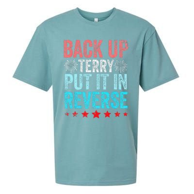 Retro Back Up Terry Put It In Reverse 4th Of July Fireworks Sueded Cloud Jersey T-Shirt