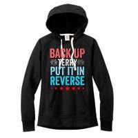 Retro Back Up Terry Put It In Reverse 4th Of July Fireworks Women's Fleece Hoodie