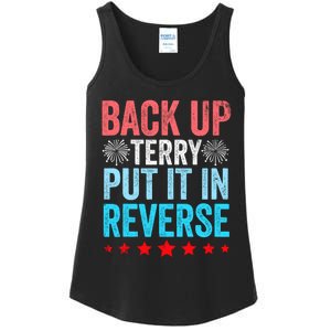 Retro Back Up Terry Put It In Reverse 4th Of July Fireworks Ladies Essential Tank