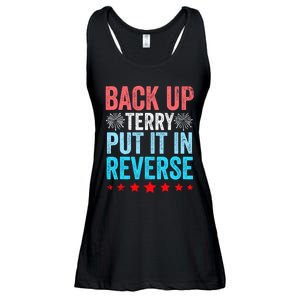 Retro Back Up Terry Put It In Reverse 4th Of July Fireworks Ladies Essential Flowy Tank