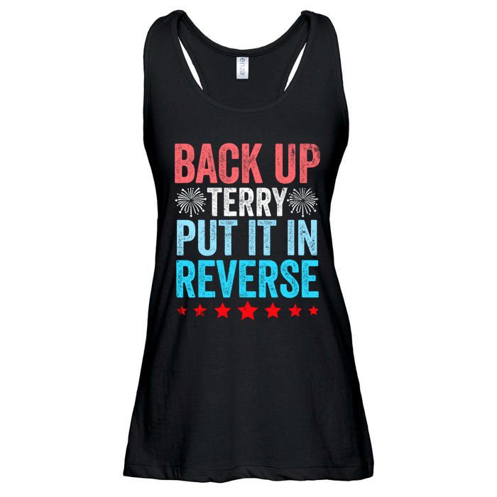 Retro Back Up Terry Put It In Reverse 4th Of July Fireworks Ladies Essential Flowy Tank