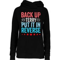 Retro Back Up Terry Put It In Reverse 4th Of July Fireworks Womens Funnel Neck Pullover Hood