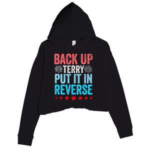 Retro Back Up Terry Put It In Reverse 4th Of July Fireworks Crop Fleece Hoodie