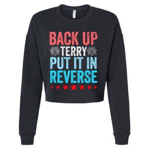 Retro Back Up Terry Put It In Reverse 4th Of July Fireworks Cropped Pullover Crew