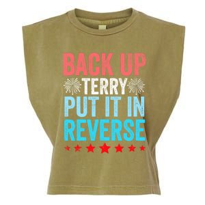 Retro Back Up Terry Put It In Reverse 4th Of July Fireworks Garment-Dyed Women's Muscle Tee