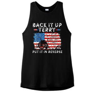 Retro Back Up Terry Put It In Reverse 4th Of July Fireworks Ladies PosiCharge Tri-Blend Wicking Tank