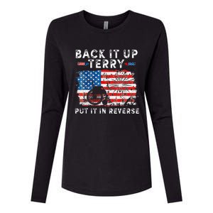 Retro Back Up Terry Put It In Reverse 4th Of July Fireworks Womens Cotton Relaxed Long Sleeve T-Shirt