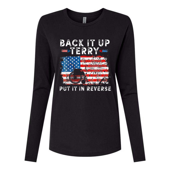 Retro Back Up Terry Put It In Reverse 4th Of July Fireworks Womens Cotton Relaxed Long Sleeve T-Shirt