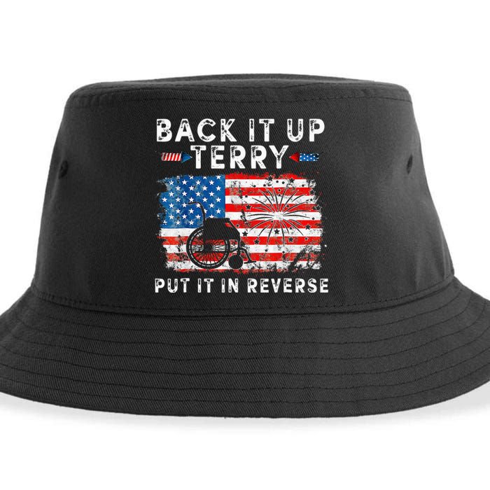 Retro Back Up Terry Put It In Reverse 4th Of July Fireworks Sustainable Bucket Hat