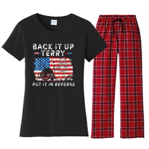 Retro Back Up Terry Put It In Reverse 4th Of July Fireworks Women's Flannel Pajama Set