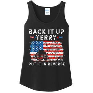 Retro Back Up Terry Put It In Reverse 4th Of July Fireworks Ladies Essential Tank