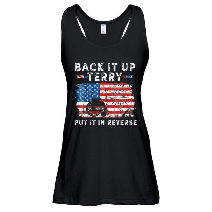 Retro Back Up Terry Put It In Reverse 4th Of July Fireworks Ladies Essential Flowy Tank