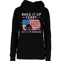 Retro Back Up Terry Put It In Reverse 4th Of July Fireworks Womens Funnel Neck Pullover Hood