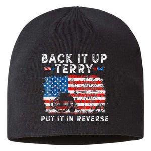 Retro Back Up Terry Put It In Reverse 4th Of July Fireworks Sustainable Beanie