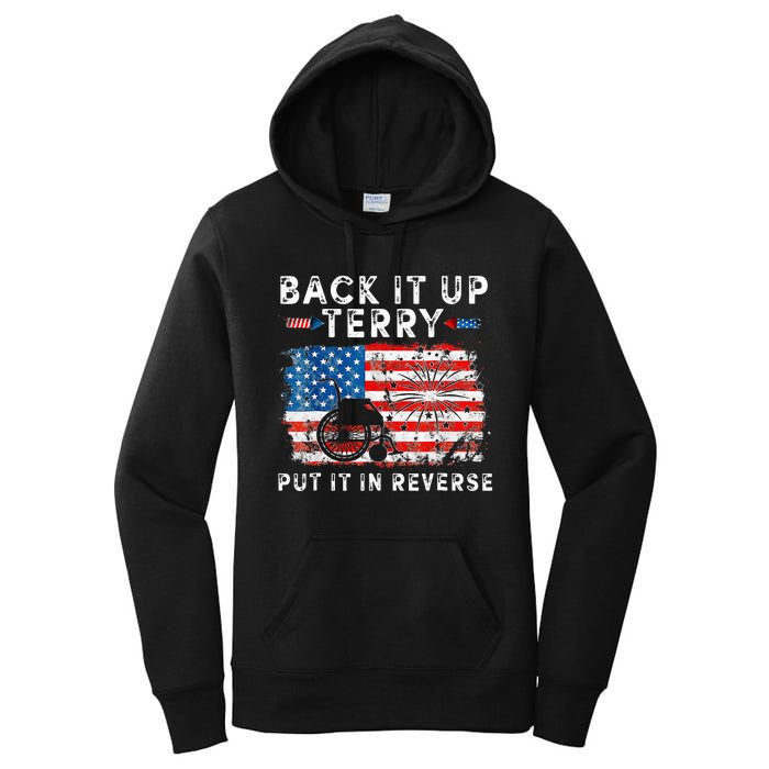 Retro Back Up Terry Put It In Reverse 4th Of July Fireworks Women's Pullover Hoodie