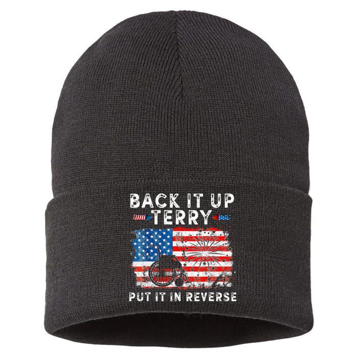 Retro Back Up Terry Put It In Reverse 4th Of July Fireworks Sustainable Knit Beanie