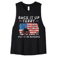 Retro Back Up Terry Put It In Reverse 4th Of July Fireworks Women's Racerback Cropped Tank