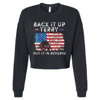 Retro Back Up Terry Put It In Reverse 4th Of July Fireworks Cropped Pullover Crew