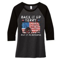 Retro Back Up Terry Put It In Reverse 4th Of July Fireworks Women's Tri-Blend 3/4-Sleeve Raglan Shirt