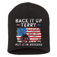 Retro Back Up Terry Put It In Reverse 4th Of July Fireworks Short Acrylic Beanie