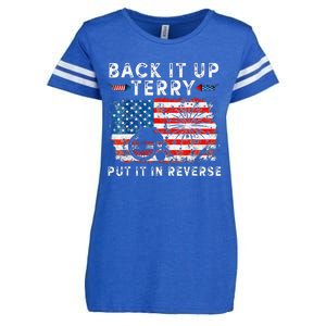 Retro Back Up Terry Put It In Reverse 4th Of July Fireworks Enza Ladies Jersey Football T-Shirt