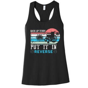 Retro Back Up Terry- Back It Up Terry 4th of July Fireworks Women's Racerback Tank