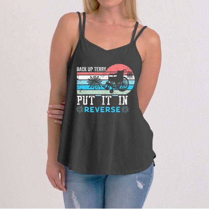 Retro Back Up Terry- Back It Up Terry 4th of July Fireworks Women's Strappy Tank