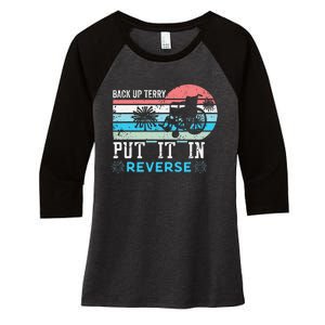 Retro Back Up Terry- Back It Up Terry 4th of July Fireworks Women's Tri-Blend 3/4-Sleeve Raglan Shirt