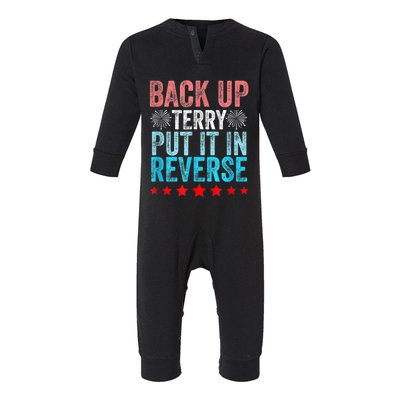 Retro Back Up Terry Put It In Reverse 4th Of July Fireworks Infant Fleece One Piece