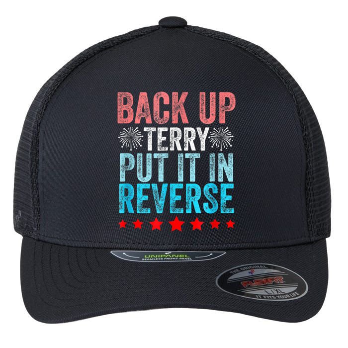 Retro Back Up Terry Put It In Reverse 4th Of July Fireworks Flexfit Unipanel Trucker Cap