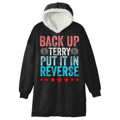 Retro Back Up Terry Put It In Reverse 4th Of July Fireworks Hooded Wearable Blanket