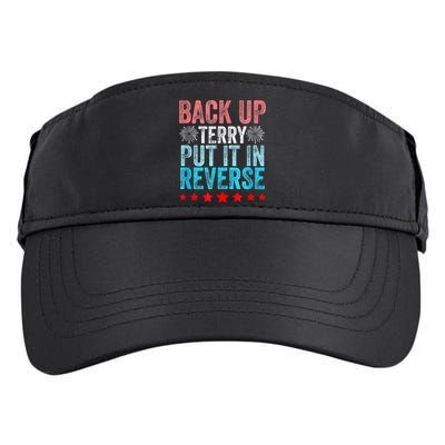 Retro Back Up Terry Put It In Reverse 4th Of July Fireworks Adult Drive Performance Visor