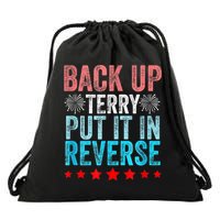 Retro Back Up Terry Put It In Reverse 4th Of July Fireworks Drawstring Bag