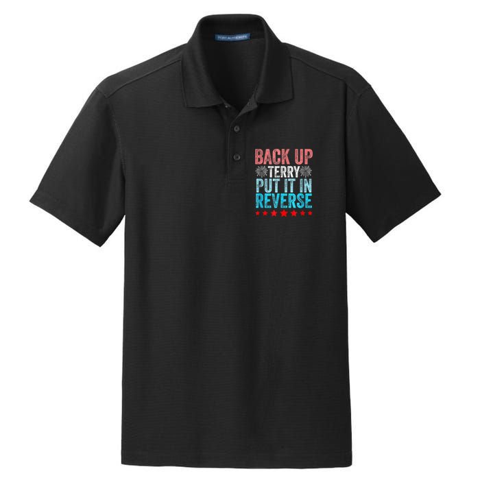 Retro Back Up Terry Put It In Reverse 4th Of July Fireworks Dry Zone Grid Polo