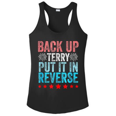 Retro Back Up Terry Put It In Reverse 4th Of July Fireworks Ladies PosiCharge Competitor Racerback Tank