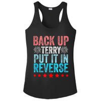 Retro Back Up Terry Put It In Reverse 4th Of July Fireworks Ladies PosiCharge Competitor Racerback Tank
