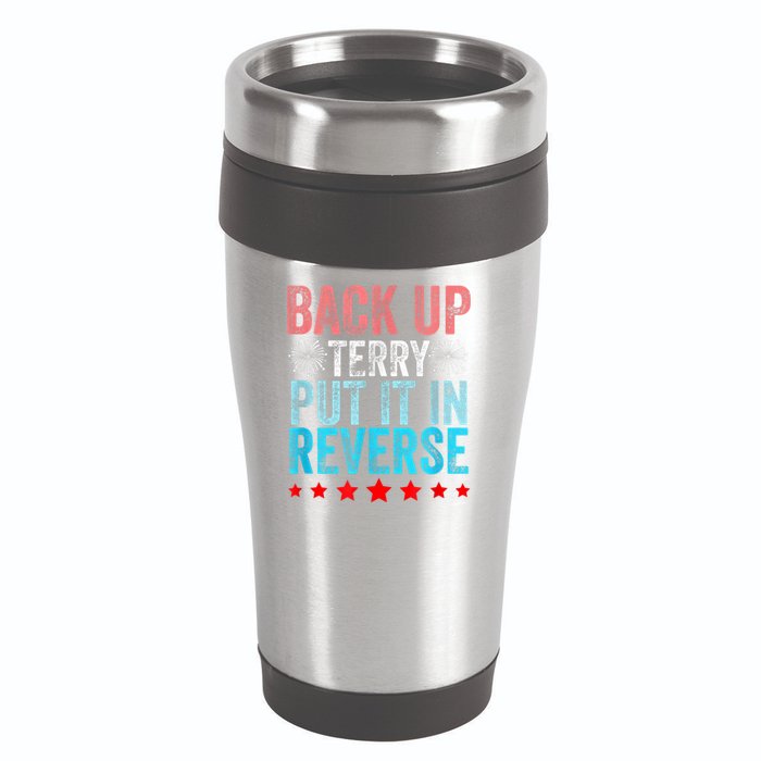Retro Back Up Terry Put It In Reverse 4th Of July Fireworks 16oz Travel Tumbler