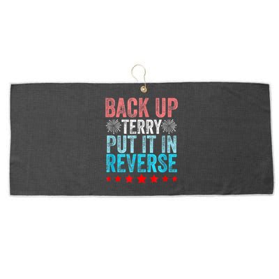 Retro Back Up Terry Put It In Reverse 4th Of July Fireworks Large Microfiber Waffle Golf Towel