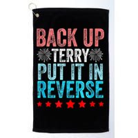 Retro Back Up Terry Put It In Reverse 4th Of July Fireworks Golf Towel
