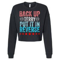 Retro Back Up Terry Put It In Reverse 4th Of July Fireworks Cropped Pullover Crew