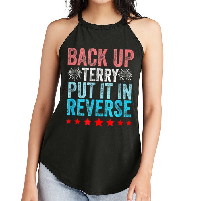 Retro Back Up Terry Put It In Reverse 4th Of July Fireworks Women's Perfect Tri Rocker Tank