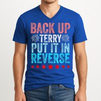 Retro Back Up Terry Put It In Reverse 4th Of July Fireworks V-Neck T-Shirt