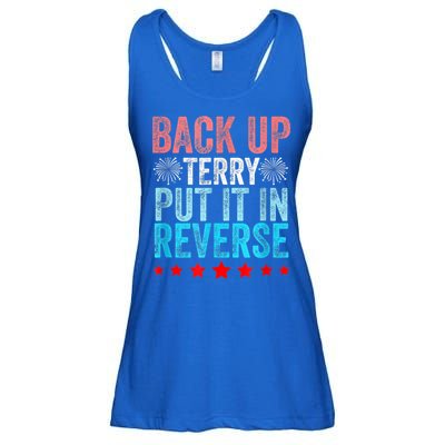 Retro Back Up Terry Put It In Reverse 4th Of July Fireworks Ladies Essential Flowy Tank