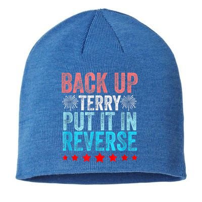 Retro Back Up Terry Put It In Reverse 4th Of July Fireworks Sustainable Beanie